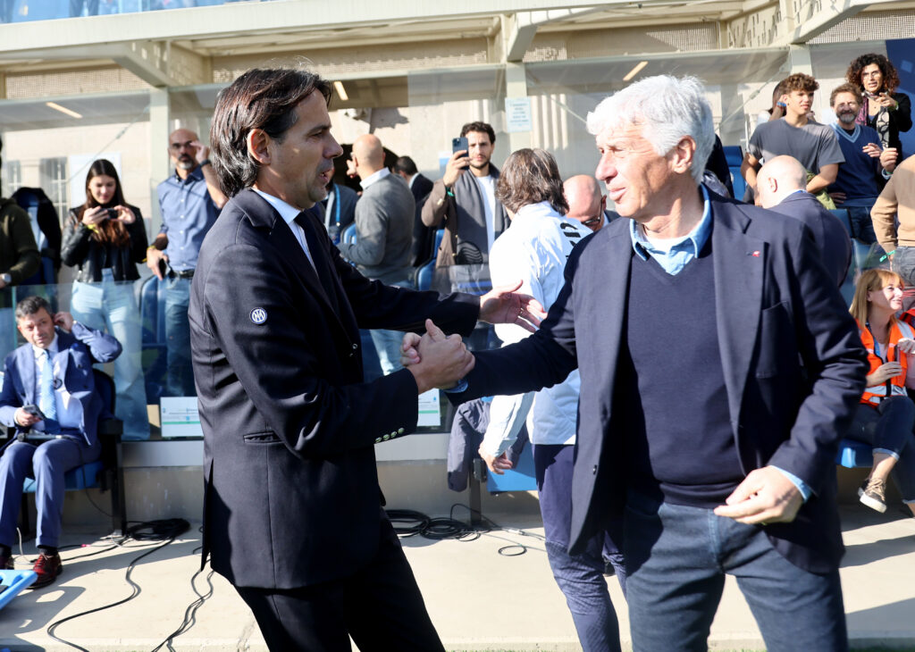 Gian Piero Gasperini e Simone Inzaghi in Atalanta-Inter