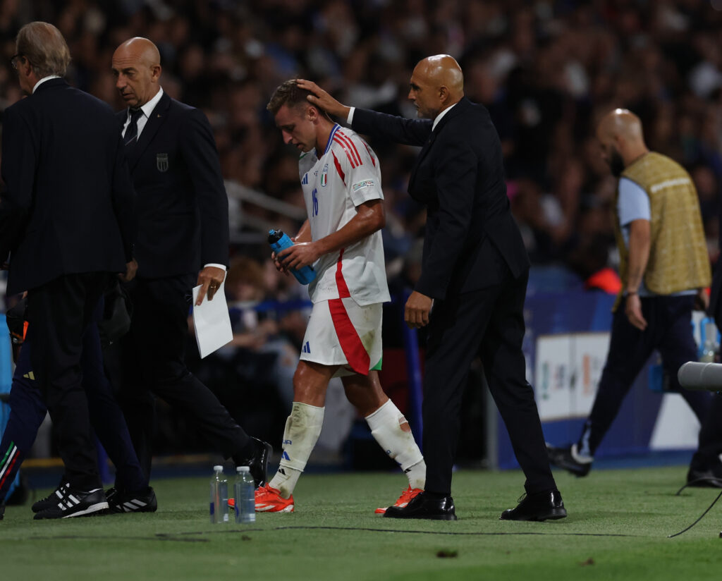 Davide Frattesi e Luciano Spalletti in Francia-Italia