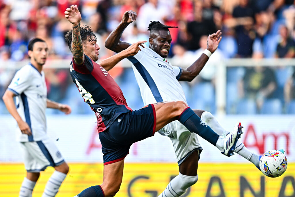 Alessandro Vogliacco e Aurel Bisseck in Genoa-Inter